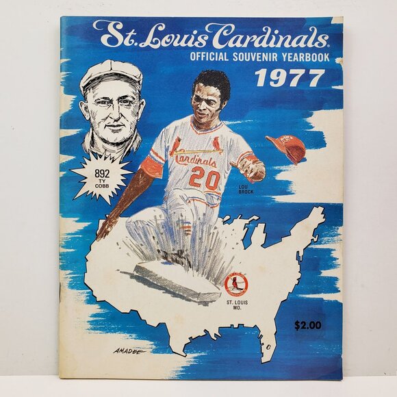 St. Louis Cardinals Vintage 1977 Souvenir Yearbook 70s MLB Baseball - Picture 1 of 13